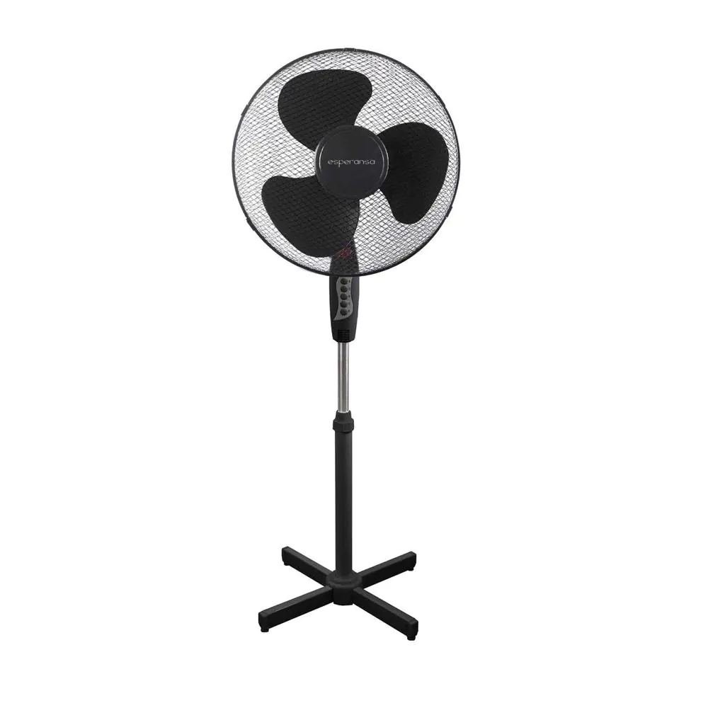 Вентилатор на стойка SAPIR SP 1760 BM, 40W, 40 см, 3 степени на мощност, Регулиране на височината, Мрежа, Черен