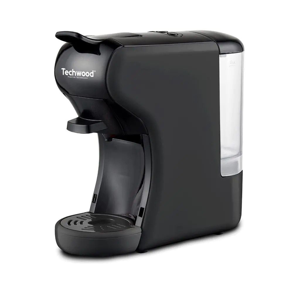 Кафемашина за 2 вида капсули Techwood TCA-196N, Dolce Gusto и Nespresso,19 бара, 1450W, Черен, (999TCA196N)