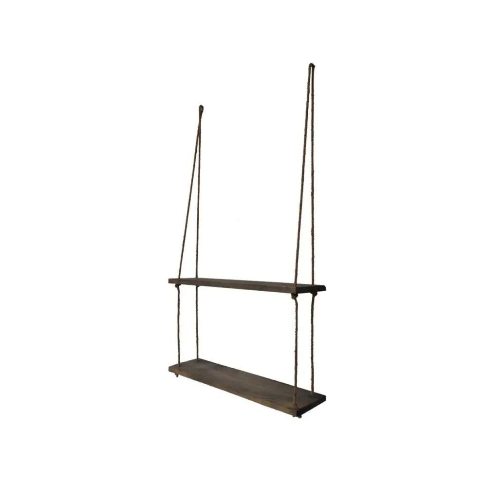 Етажерка Evila Originals 792EVL1809, 60х60 см, Смърч, Въже, 2 нива, Кафяв, (792EVL1809)