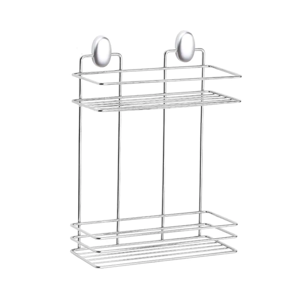 Етажерка за баня Metalife DKB-719, 2нива, 11x24x30 см., Хром, (9MTLDKB719)
