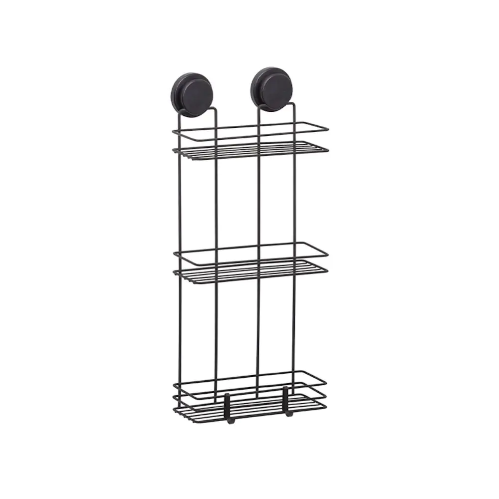 Етажерка за баня Metalife MGS-720, 3 нива, 51.5x39x49.5 см, Черен, (35945721)