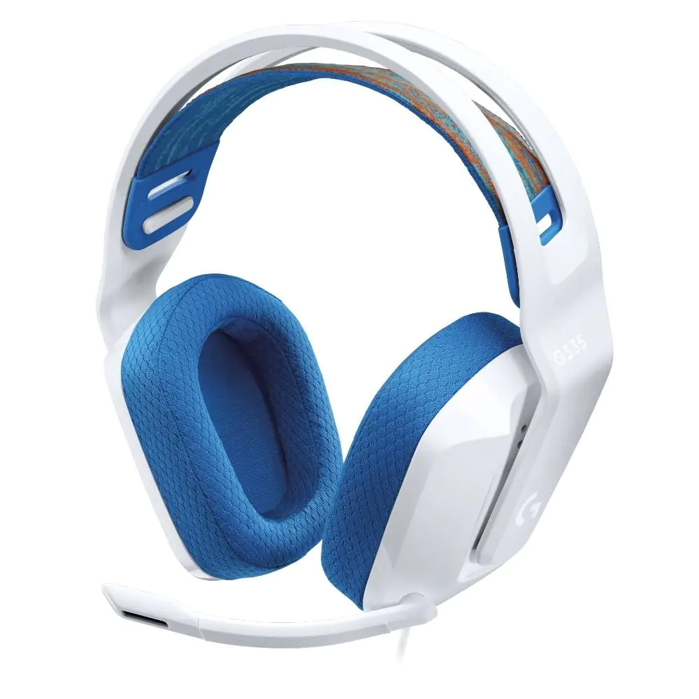 Геймърски слушалки Logitech G335, Микрофон, Бели, (35934575)
