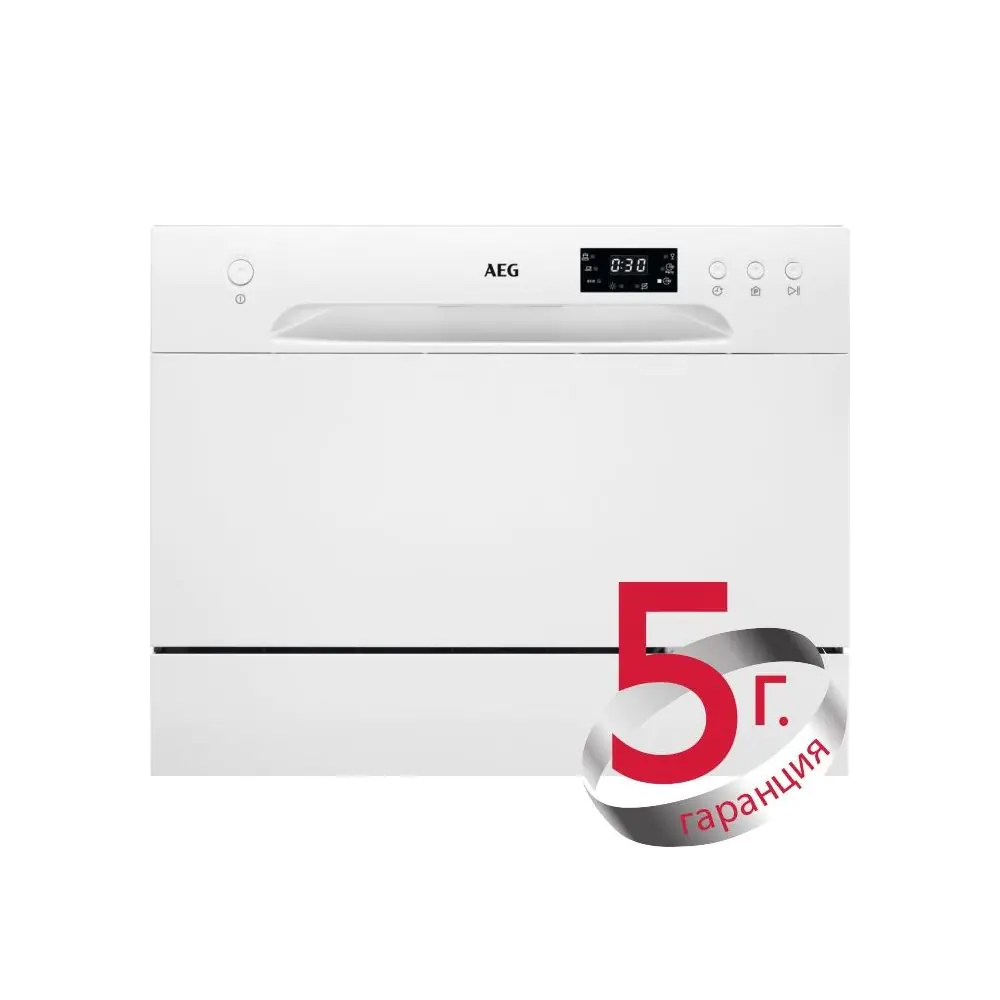 Компактна съдомиялна AEG FFB21200CW, 6 Комплекта, 6 Програми, Бял, (21798)