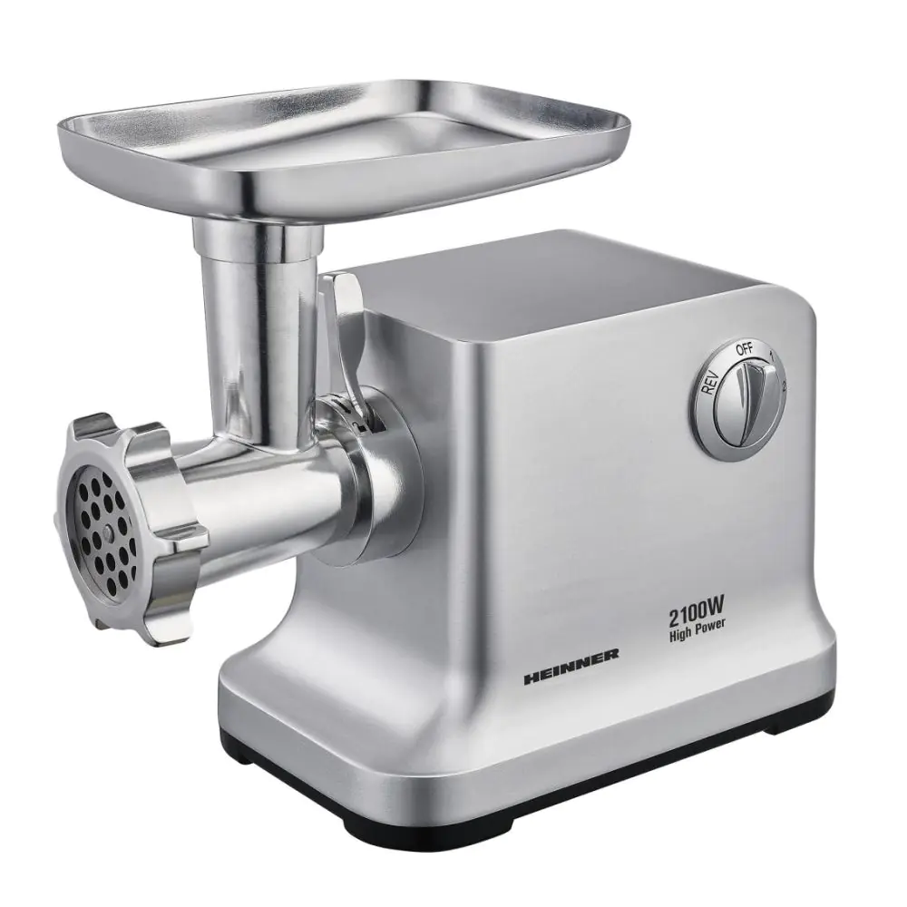 Месомелачка Heinner MG-2100SS, 2100 W, 2 кг/мин., Метален корпус, Сив, (4830)