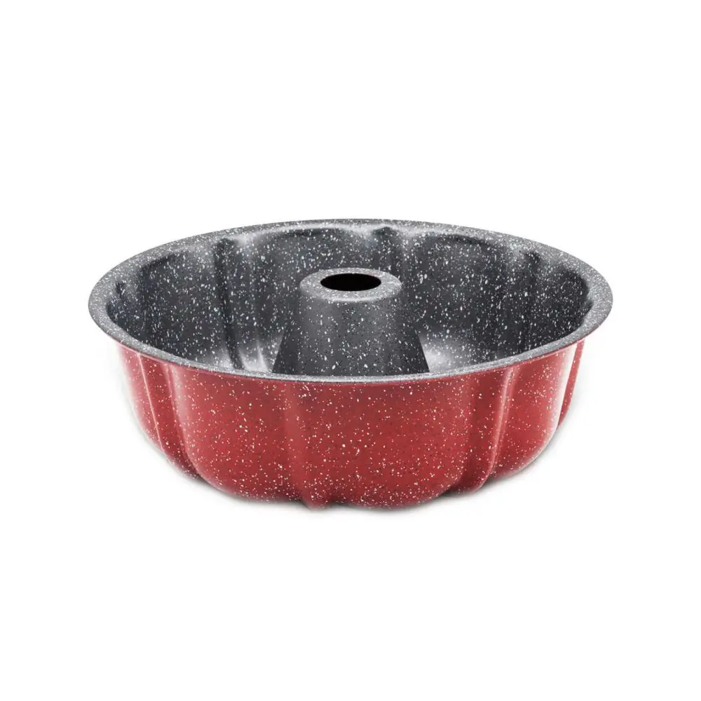 Форма за кекс Voltz V51223RA, 25.5 см, Мраморно незалепващо покритие , Червена, (55551223RA)