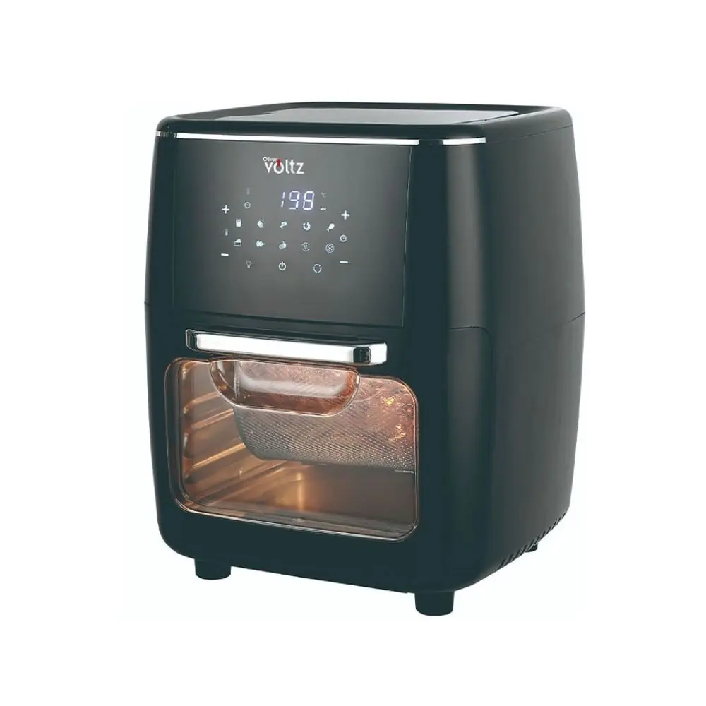 Фритюрник-фурна с горещ въздух Oliver Voltz OV51980AO, 1700W, 13 л, 10 програми, 65-200°C, Въртящи се шишове и кошница, Тъч скрийн, Втасване, Черен, (35950087)