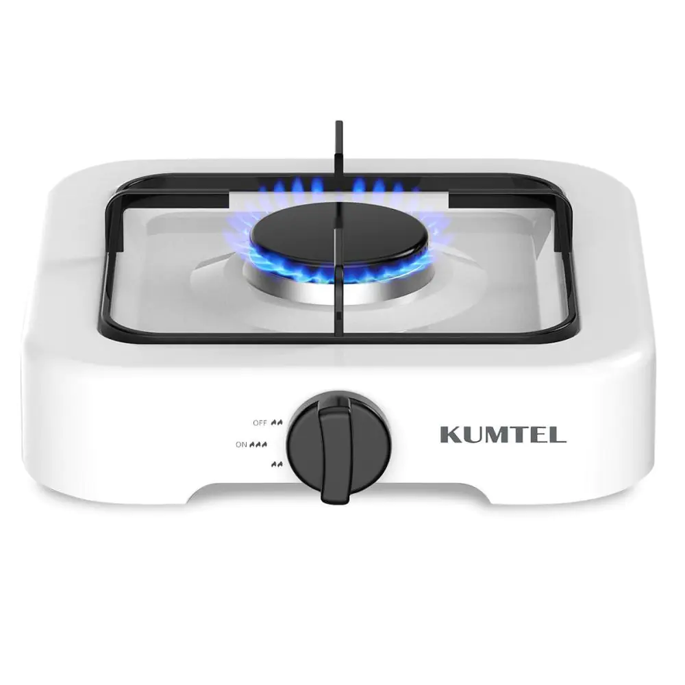 Газов котлон Kumtel HGCL-1001W, единичен, алуминиев капак на горелката, бял, (20492)