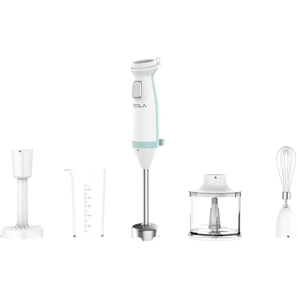Пасатор TESLA HB510BWS, 600W, 4 скорости, бял/син, (9518)