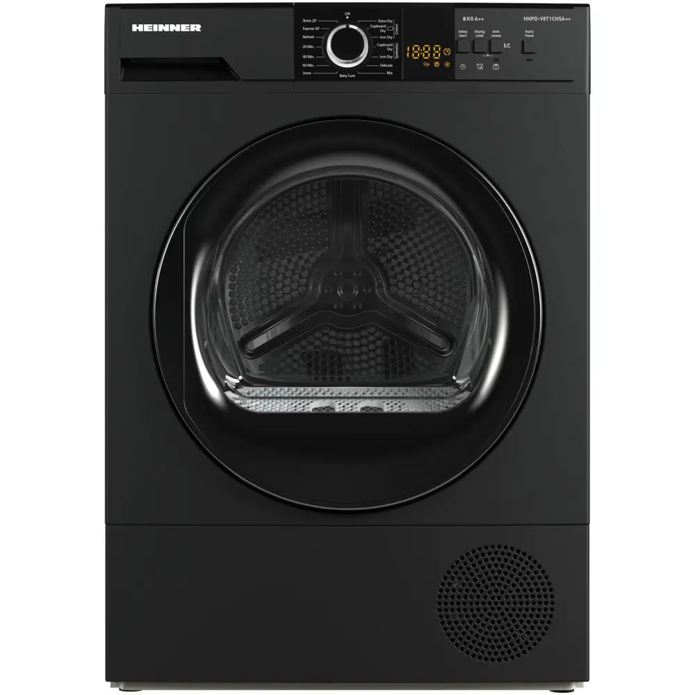 Сушилня HEINNER HHPD-V8T1CHSA++, Капацитет 8 кг, 15 Програми, Сив, (22449)