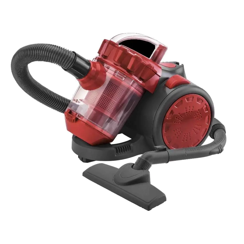 Прахосмукачка без торба SAPIR SP 1001 AM, 700W, Циклон, Енергиен клас А, Приставки, Червена
