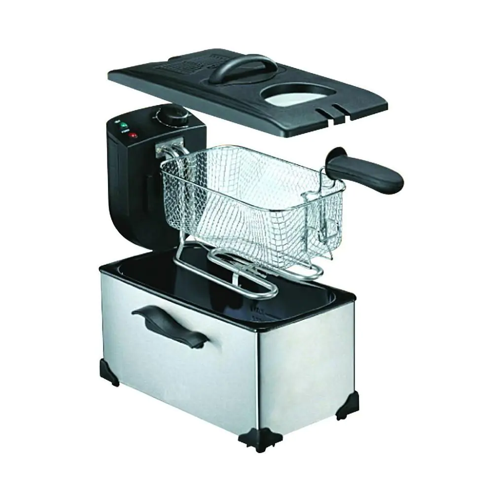 Фритюрник ZEPHYR ZP 1980 XSD, 3 литра, 2200W, Регулируем термостат 0°~190°C, Инокс