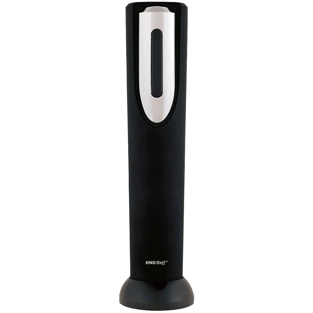 Електрически тирбушон Kinghoff KH 1150, 4xAA, 28х5 см, Резачка за фолио, Черен