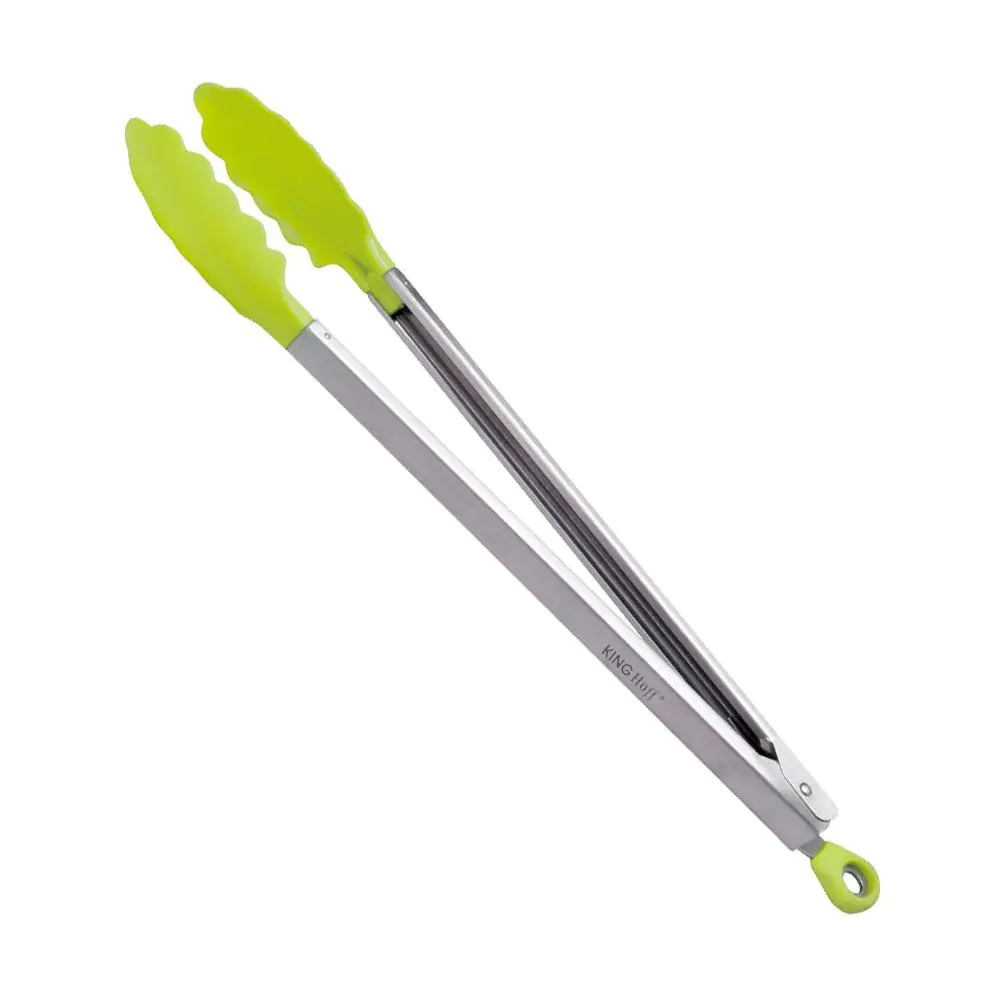 Кухненски щипки Kinghoff KH 3672, 30 см, Пластмаса, Инокс, Зелен