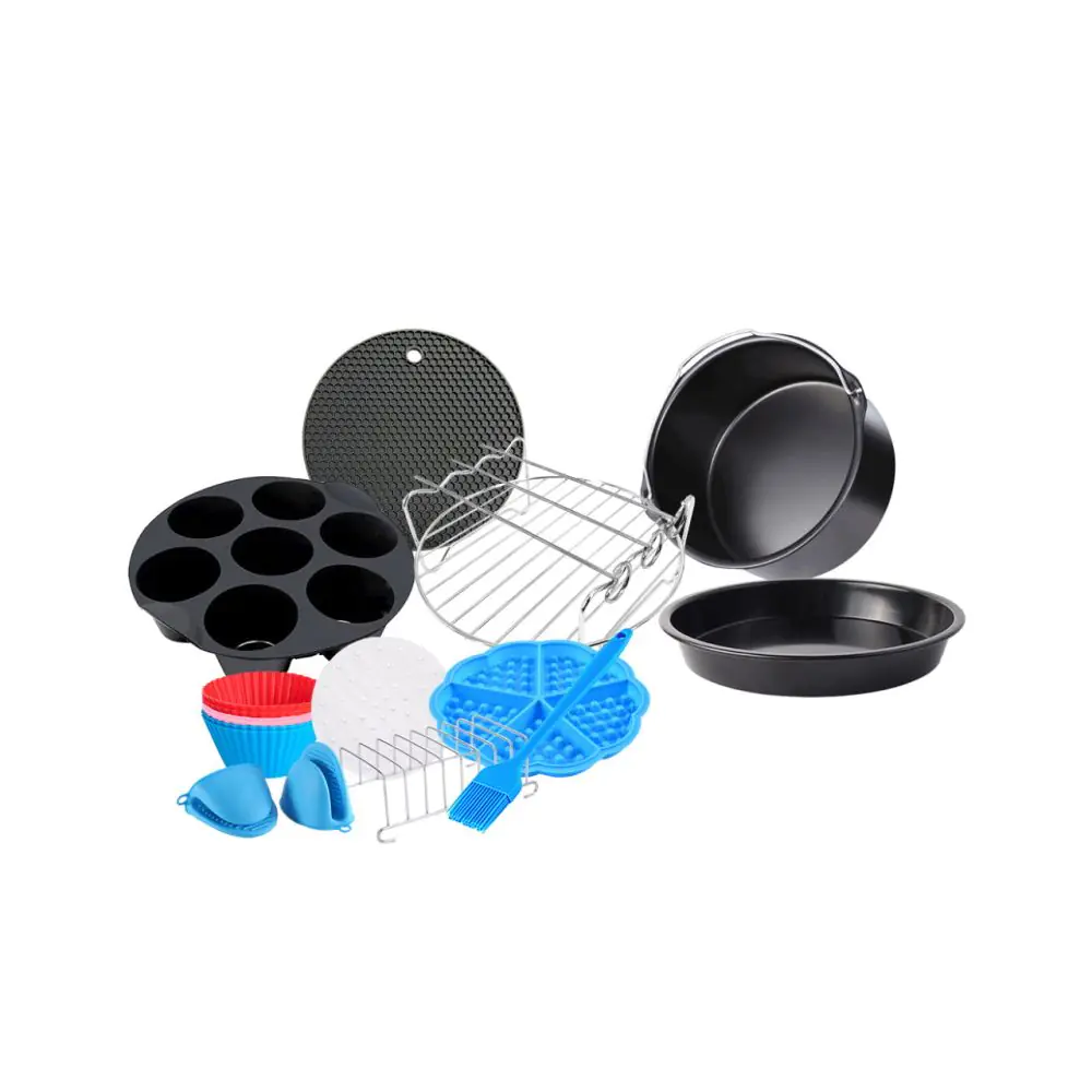 Комплект от 11 аксесоара за Air Fryer Zilan ZLN8016, 18 см диаметър, Многоцветен, (35922504)