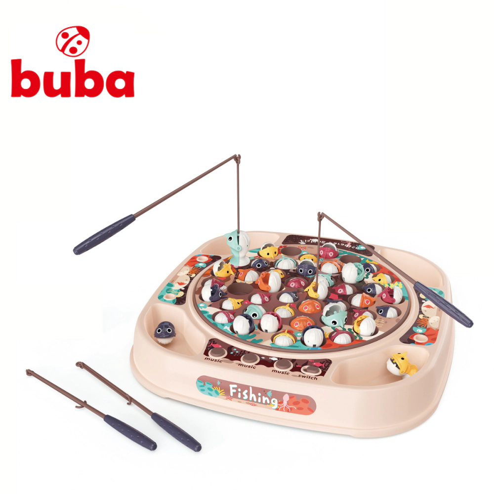 Комплект за риболов Buba Fishing  889-214, 45 рибки, розов, (14909)