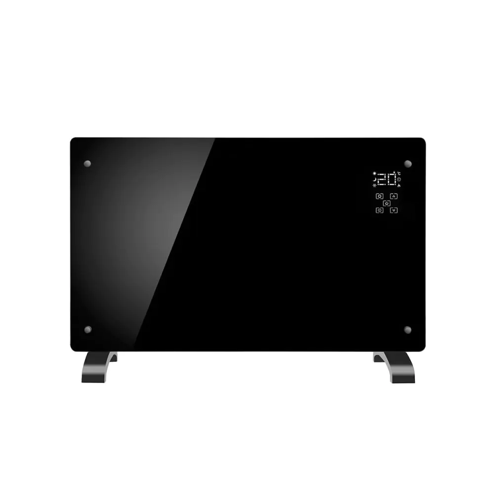 Конвекторна печка Elite GHD-20, 2000W, Стъклен панел, LED дисплей, Електронен сензорен термостат Тайнмер, Черен, (99999GHD20)