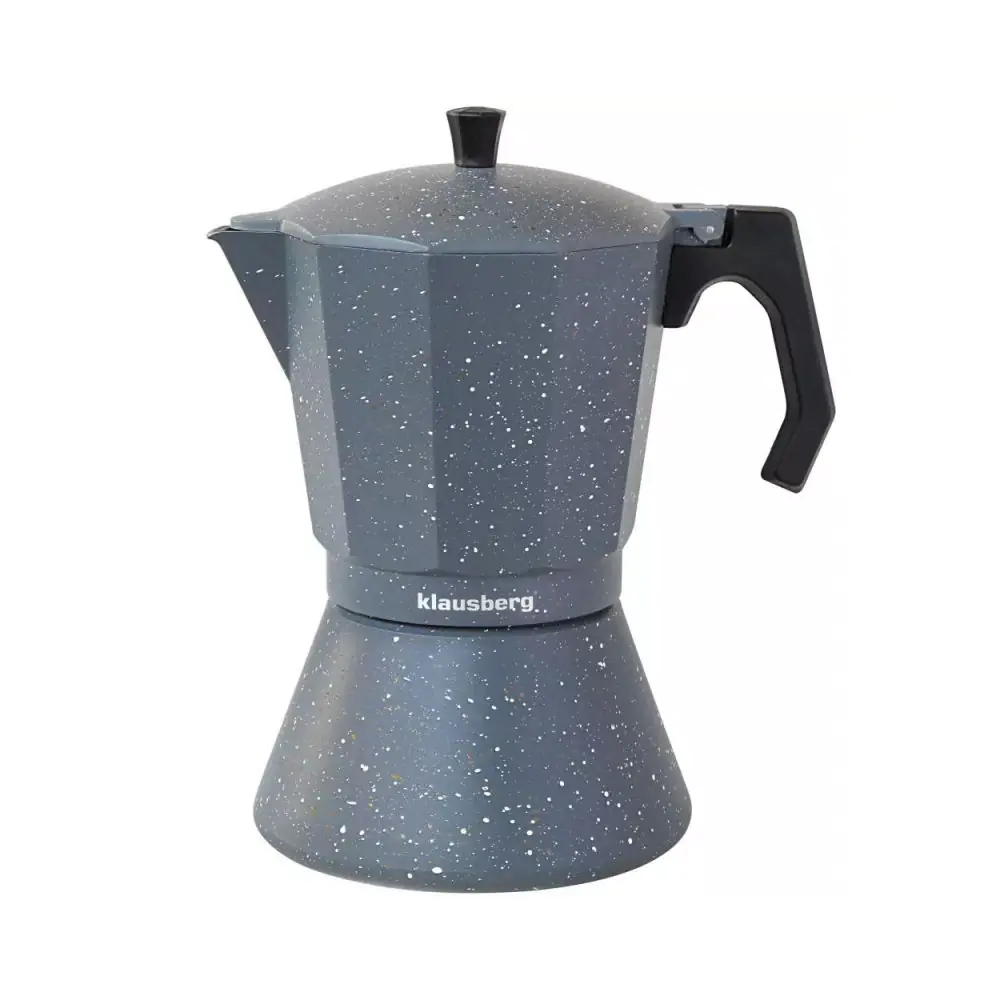 Кубинска кафеварка Klausberg KB 7298, 12 чаши, 600 ml, Индукция, Сив мрамор, (9999KB7298)
