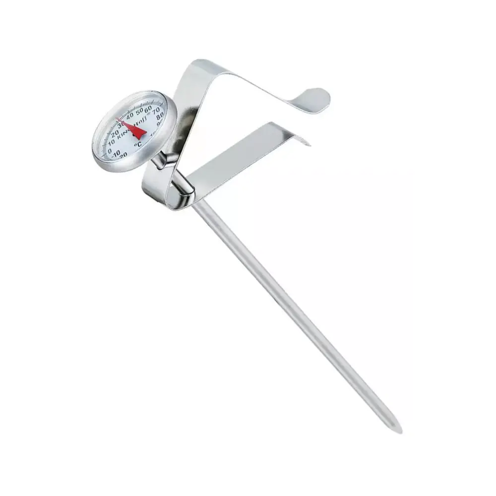 Кухненски термометър Kinghoff KH 3696, 14 см, Щипка за закрепване, -20 до 100C, Инокс, (14527)