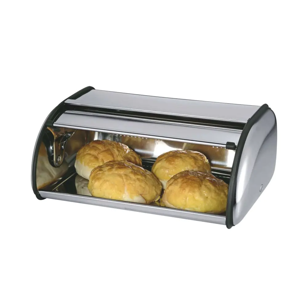 Кутия за хляб Rosberg R51225A, 44х27, Стомана, Сребрист, (555R51225A)