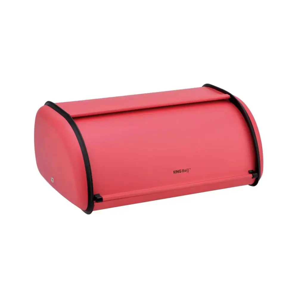 Кутия за хляб Kinghoff KH 1753, 36 см, Лека и здрава конструкция, Стомана, Червен, (20773)