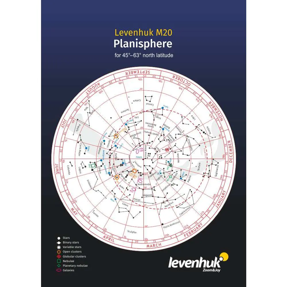Голяма планисфера Levenhuk M20 (EN), (12785)