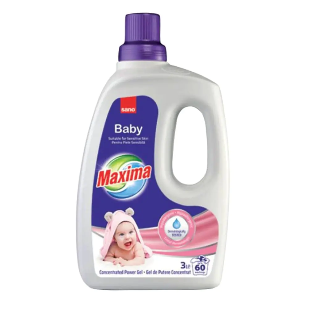 Гел за пране Sano Maxima Baby, 3 л,  60 пранета