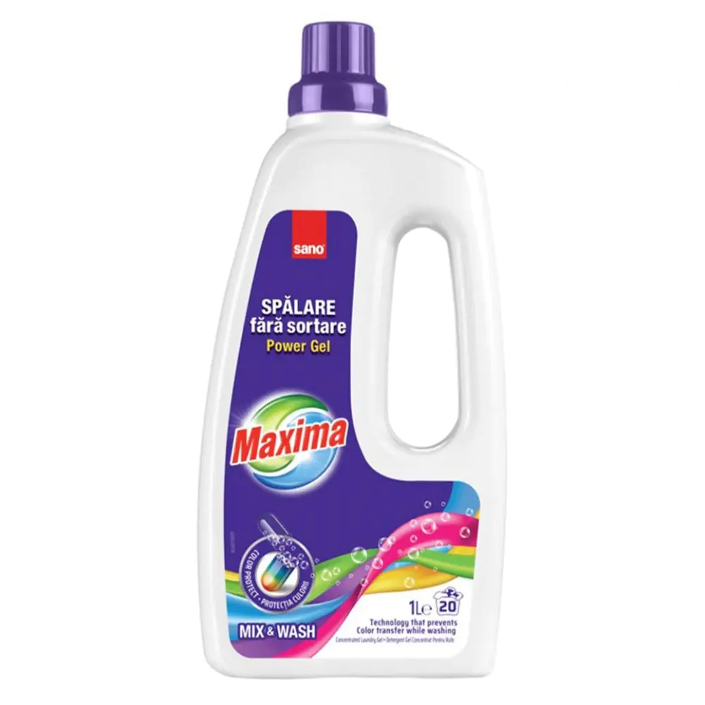 Гел за пране Sano Maxima Mix&amp;Wash, 1 л, 20 пранета