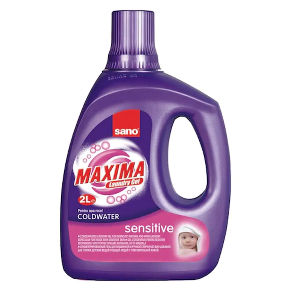 Гел за пране Sano Maxima Sensitive, Концентрат, 2 л, 30 пранета