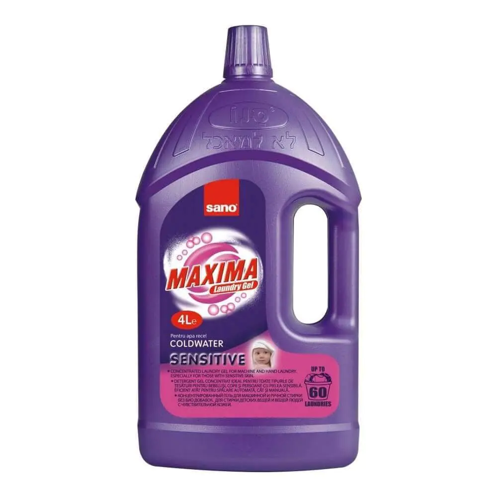 Гел за пране Sano Maxima Sensitive, Концентрат, 4 л, 60 пранета