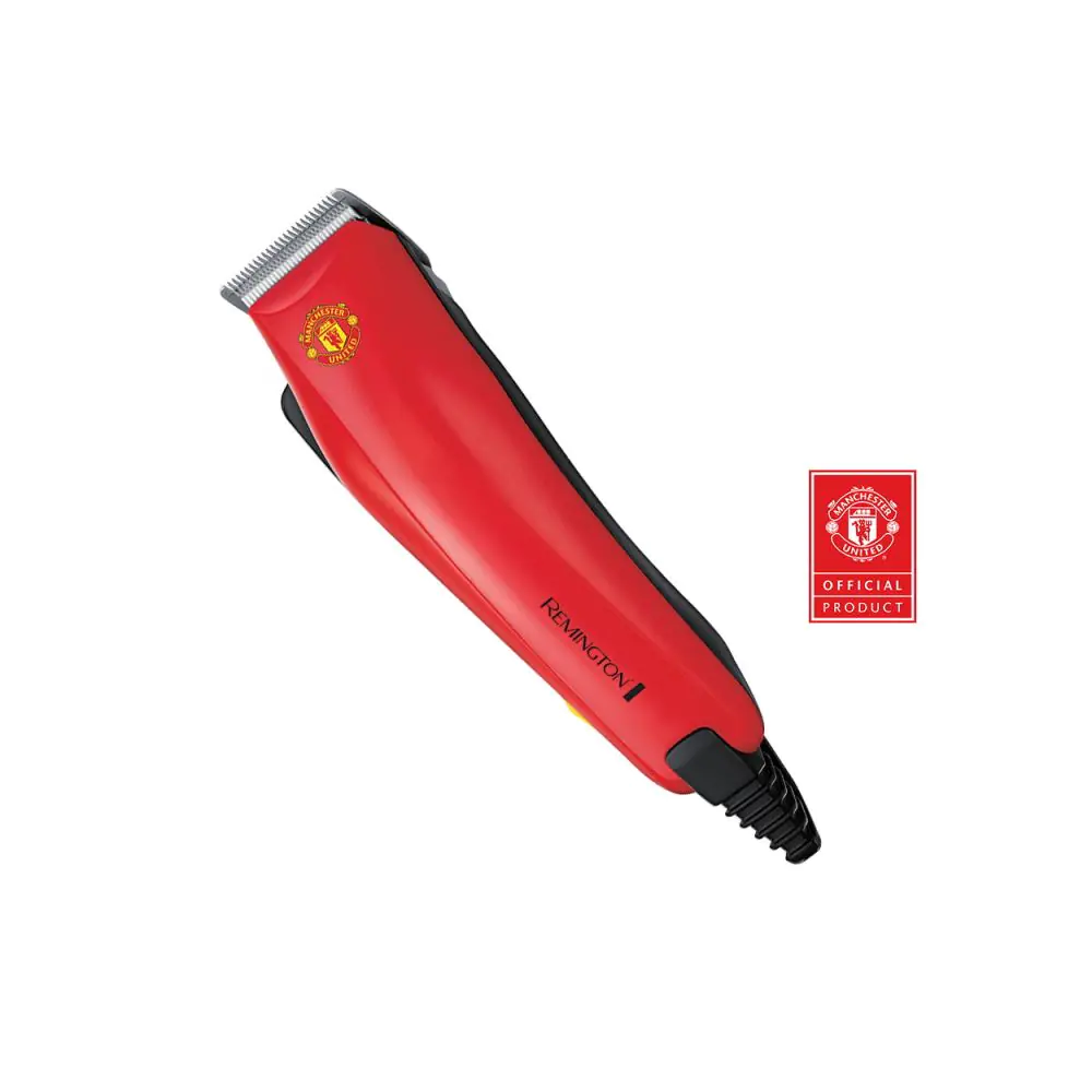 Машинка за подстригване Remington HC5038 ColorCut Manchester United, 11 гребена, Наметало за подстригване, Червена, (9999HC5038)