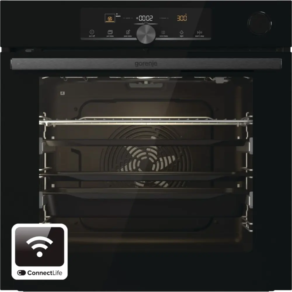 Готварска фурна за вграждане Gorenje BPSA6747A08BGWI, 77L, Пиролиза, WI-FI, Черен, (13690)