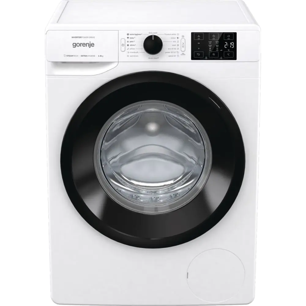 Пералня Gorenje WNEI84AS, инверторен мотор, функция пара, 8 кг., бял, (13643)