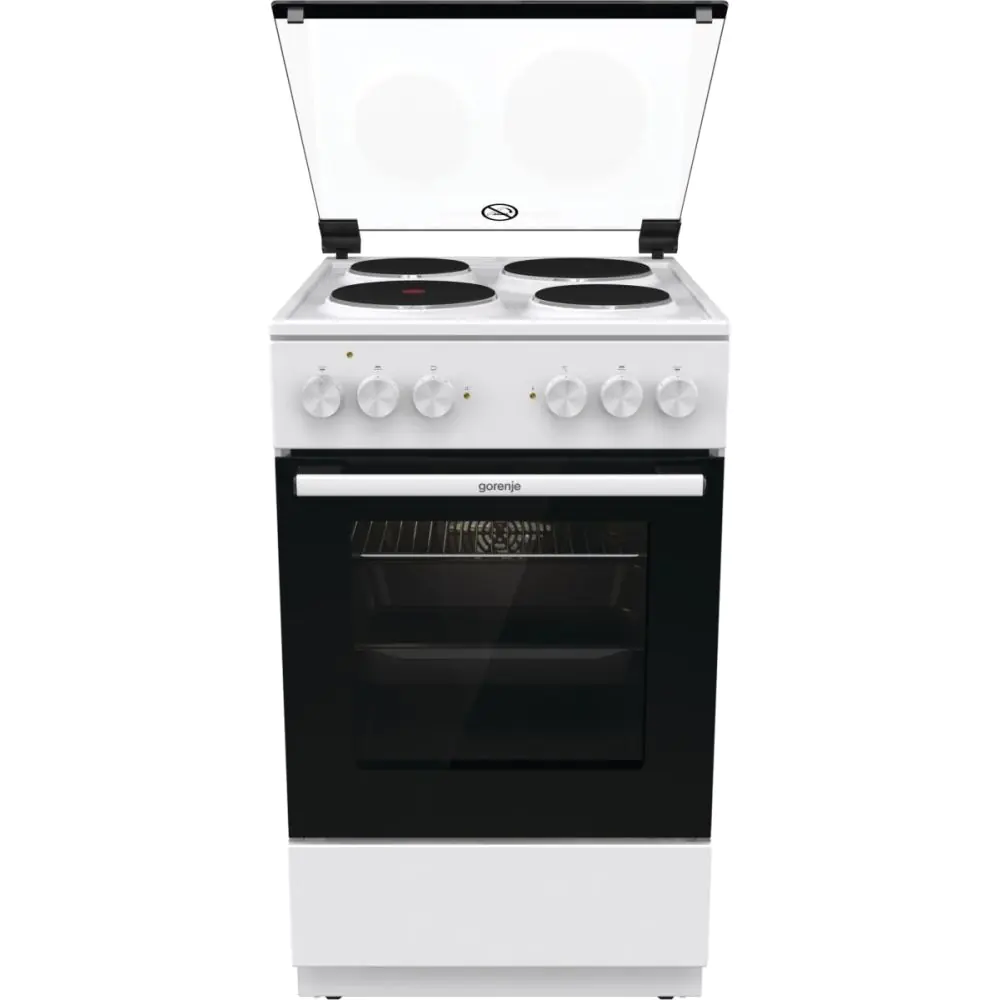 Готварска печка Gorenje GE5A41WH, стъклен капак, 70 литра, бял, (13689)