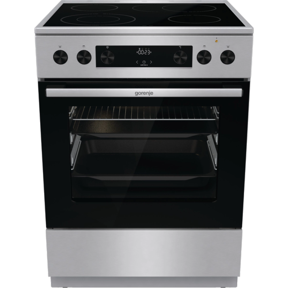 Готварска печка със стъклокерамичен плот Gorenje GECS6C70XPA, 71 литра, инокс, (13678)