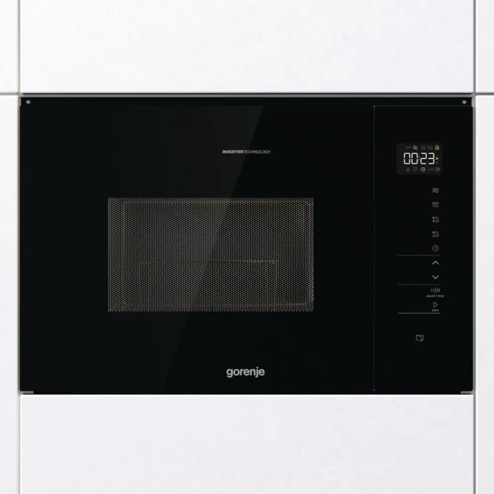 Микровълнова фурна за вграждане Gorenje BMI251SG3BG, 25 литра, грил, черен, (13650)