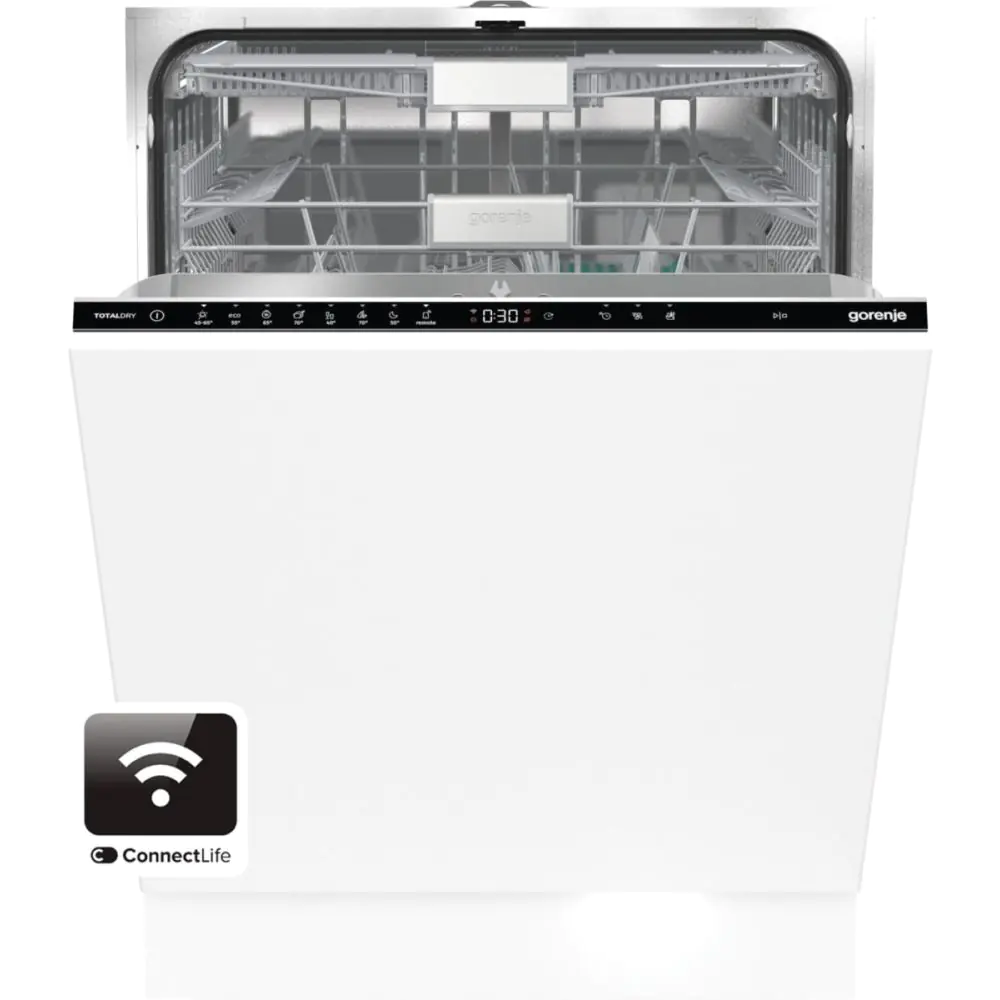 Съдомиялна машина за вграждане Gorenje GV693C61AD, инверторен мотор, 16 комплекта, WI FI управление, бял, (13693)
