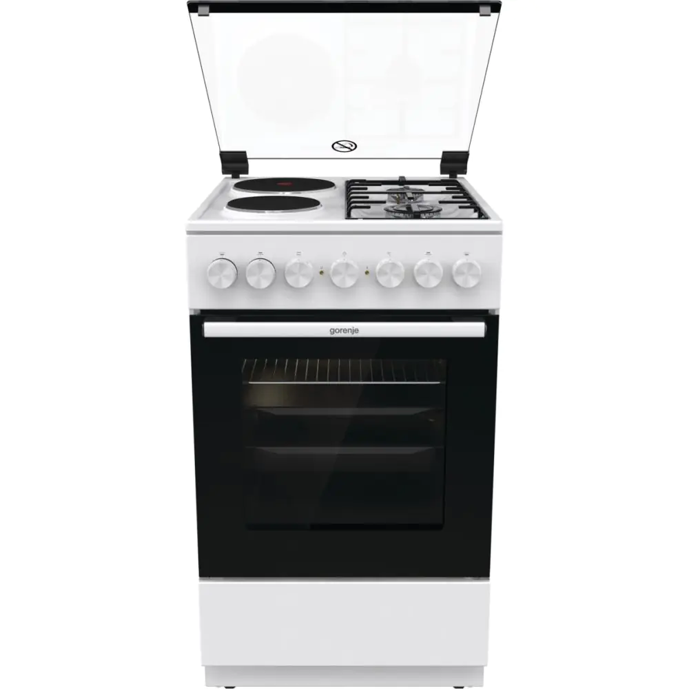 Комбинирана готварска печка Gorenje GK5B41WF, 5800W, бял, (13698)