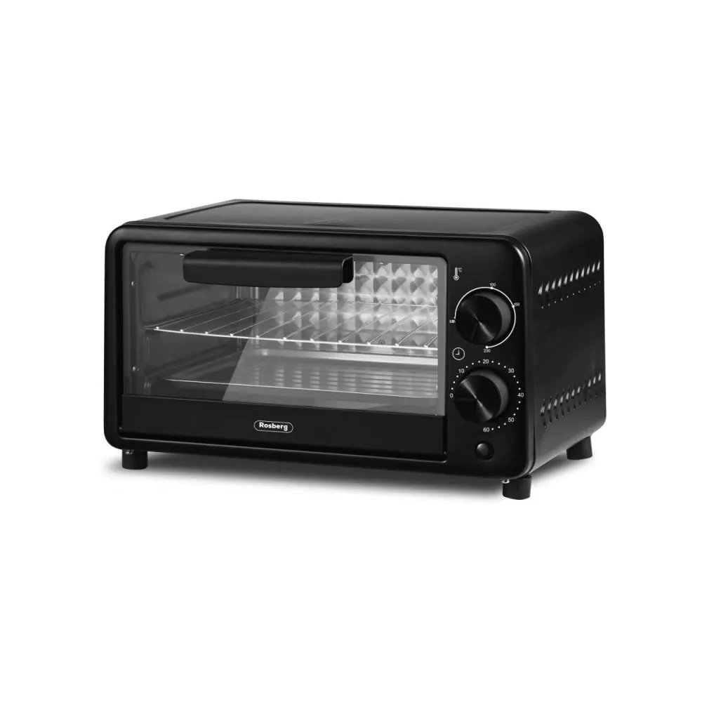 Мини фурна Rosberg R51441C, 800W, 9 литра, 100-230C, Аксесоари, Черен, (14652)