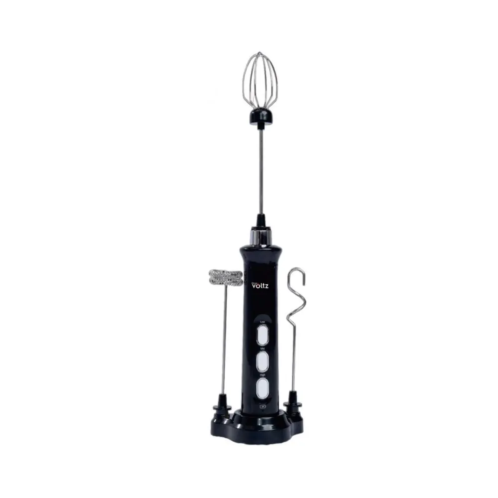 Мини миксер за фрапе Oliver Voltz OV51163F, 2.5W, 120 мин, 3 скорости, 3 приставки, USB, Черен, (35947261)