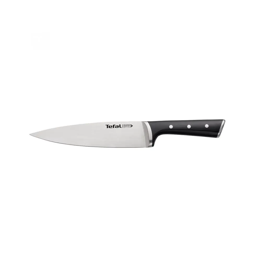 Нож на главния готвач Tefal K2320214 Ingenio Ice Force, 20 см, Неръждаема стомана, Сребрист/Черен, (99K2320214)