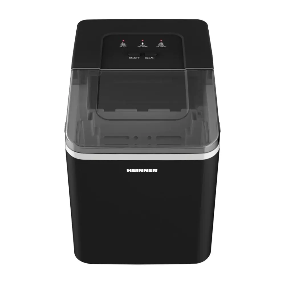 Ледогенератор HEINNER HIM-120BK, 12 кг/24 часа, 1.5L Резервоар, Самопочистване, Черен, (22430)