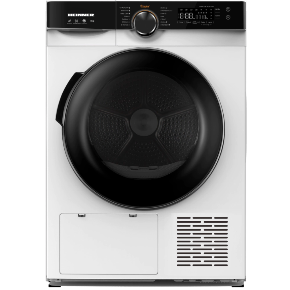 Сушилня HEINNER HHPD-M8K3A++, 8 кг., 14 Програми, Сензорно управление, Бял, (22436)