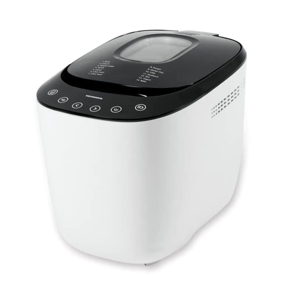 Хлебопекарна HEINNER HBM-900WHBK, 600W, 14 Програми, Капацитет 900 гр, Бял, (22438)