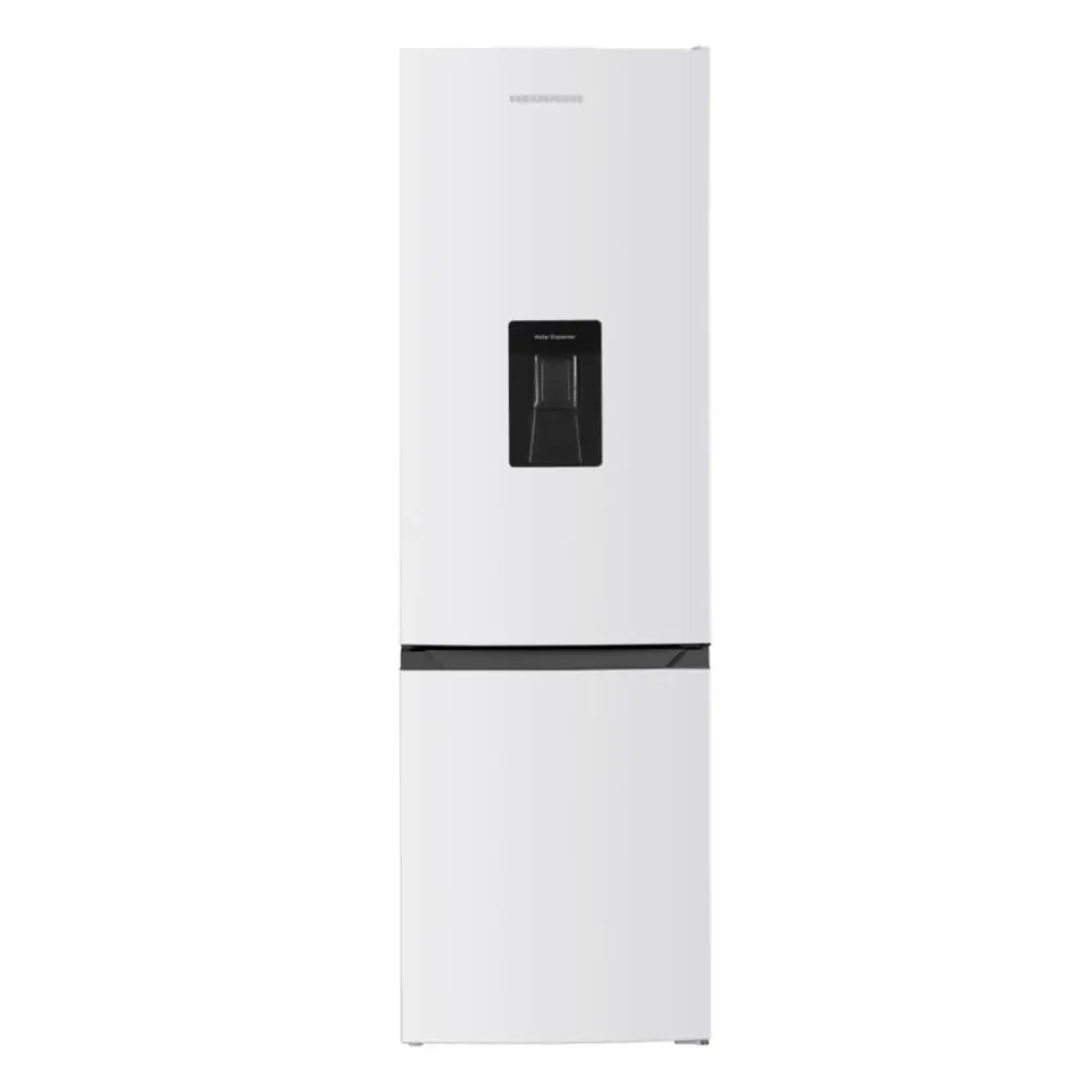 Хладилник с фризер HEINNER HC-HM260WDE++, 260 L, Диспенсър за вода, LED осветление, Реверсивна врата, Бял, (21343)