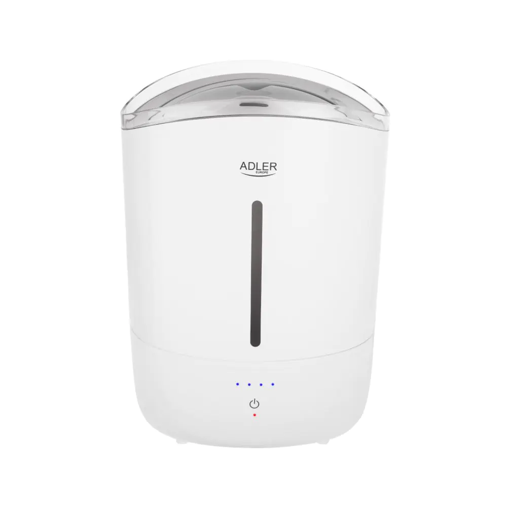 Овлажнител за въздух Adler AD 7971, 30W, До 20м2, 5 литра, 150-300 мл/час, Ултразвук, До 50 часа с едно пълнене, Бял, (35946509)