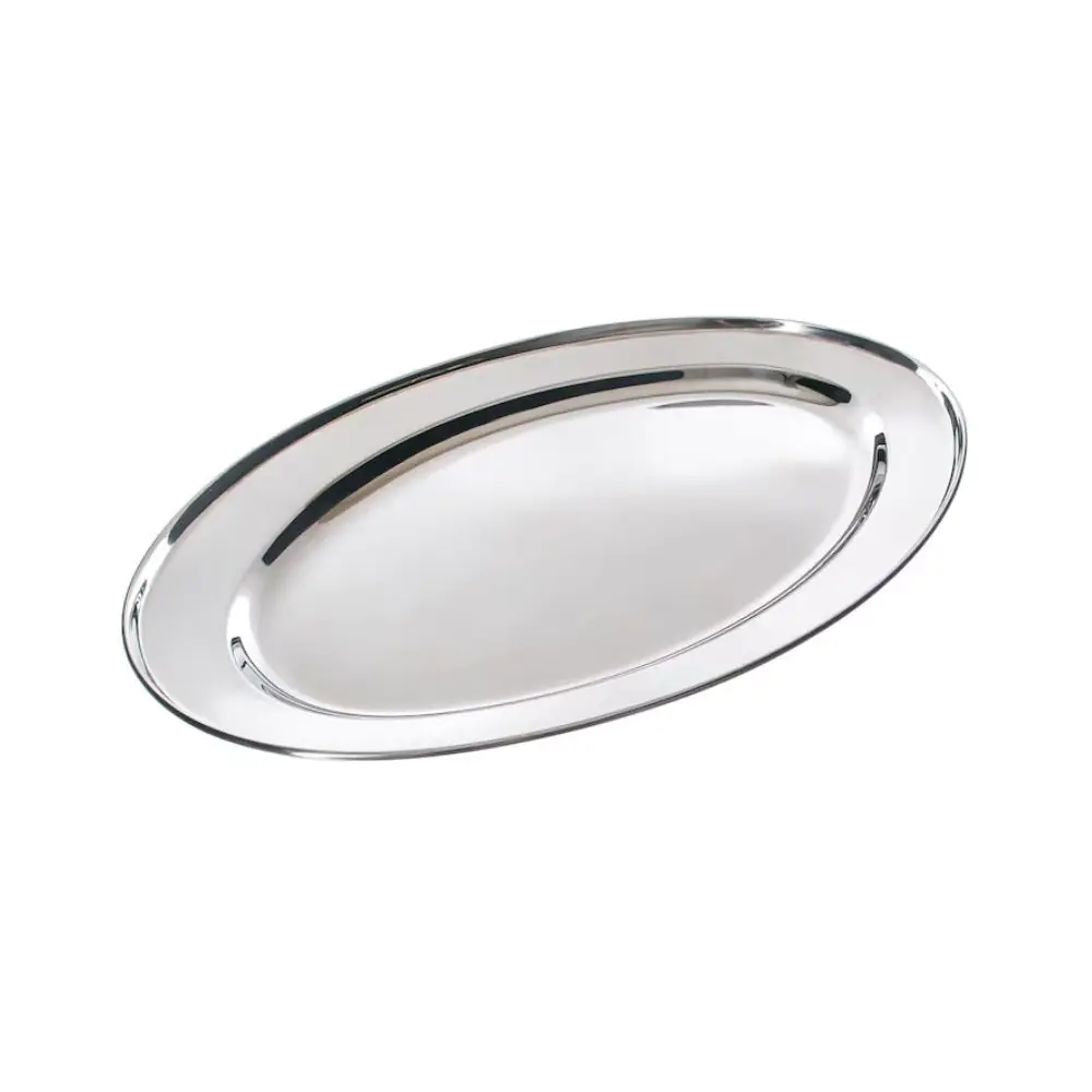 Плато за сервиране Kinghoff KH 1232, 40 см, Oвално, Инокс, (35931003)