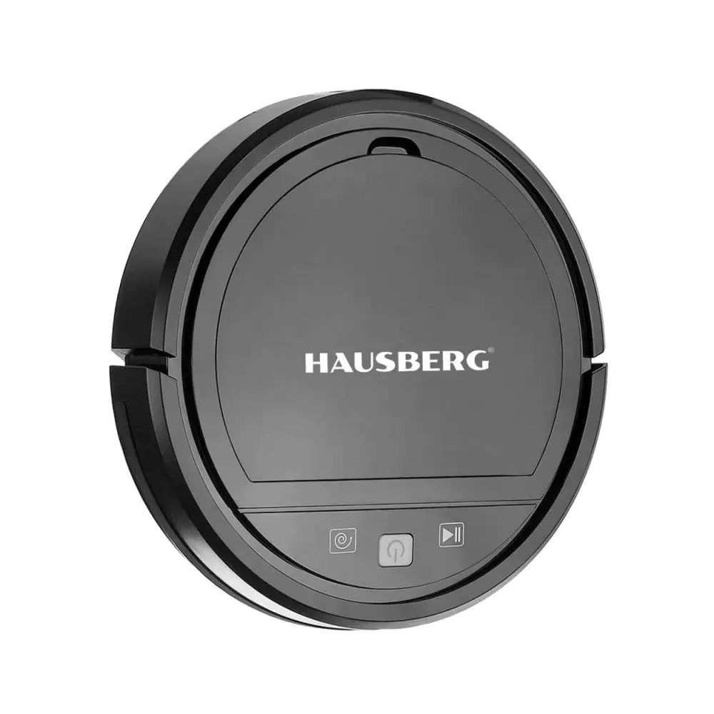 Прахосмукачка робот Hausberg HB-3005, Wi-Fi, Гласови команди, Повърхност 90-120 m2, Автономия до 2 часа, Контейнер за прах 350 мл, 65 dB, Черен, (12895)