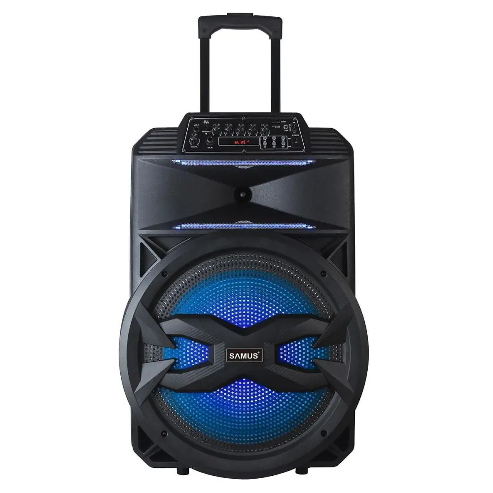 Преносима тонколона SAMUS Karaoke 15, 15 инча, Bluetooth, Микрофон, Черен, (20643)
