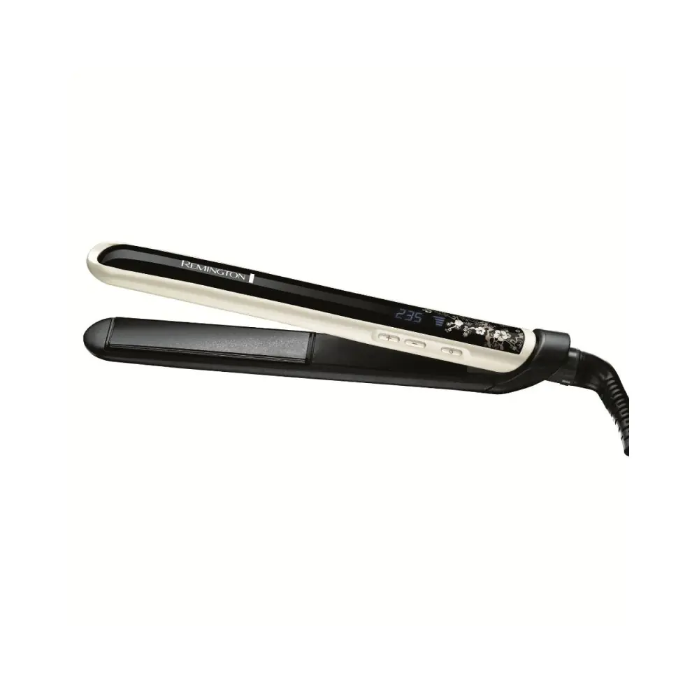 Преса за коса Remington S9500, 235 C, Бързо загряване, Контрол на темп., LCD екран, Черен/бял, (17533)
