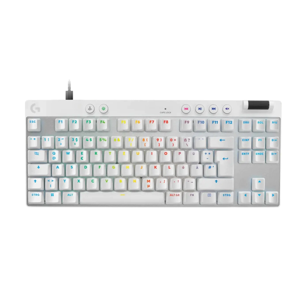 Геймърска механична клавиатура Logitech G Pro X RAPID TKL, Magnetic Analog Switch, Бял, (35939906)